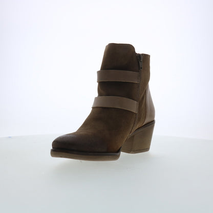 Miz Mooz Dayla Womens Brown Suede Zipper Ankle & Booties Boots