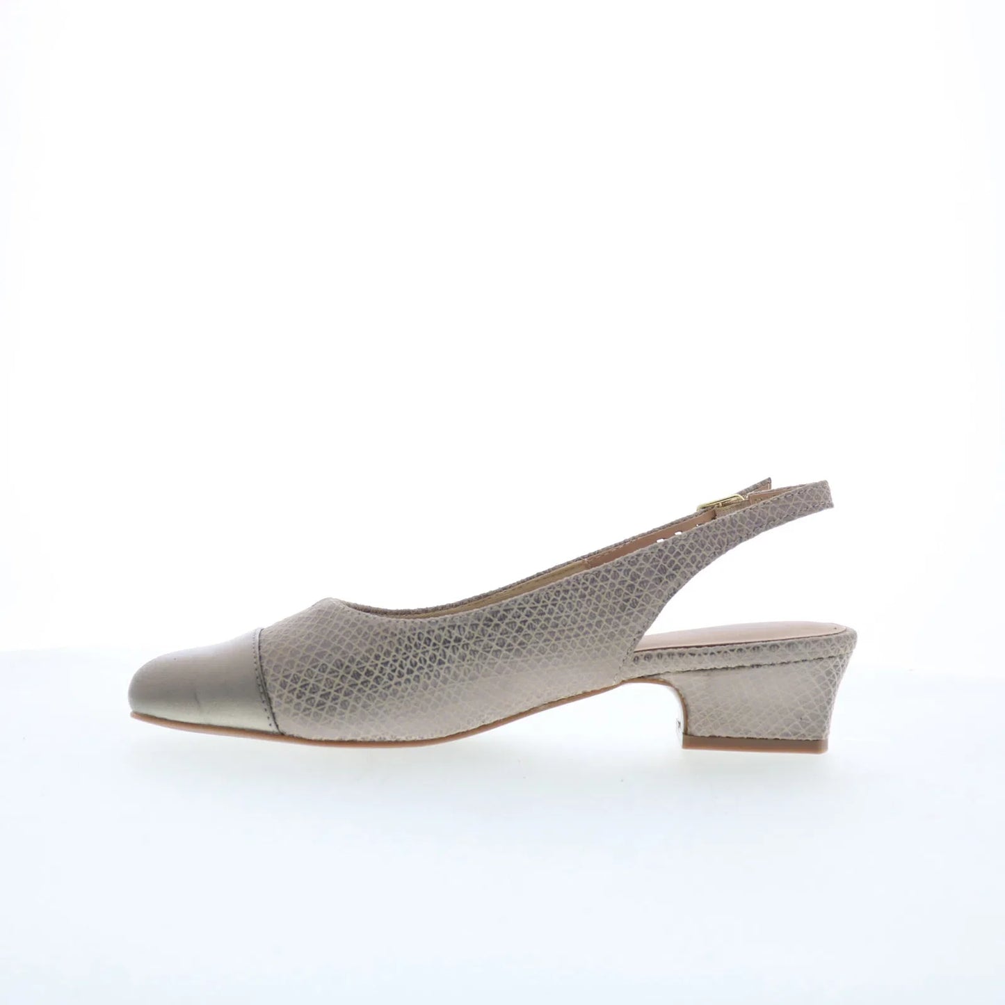 Trotters Dea T7001-923 Womens Silver Leather Slingback Heels Shoes