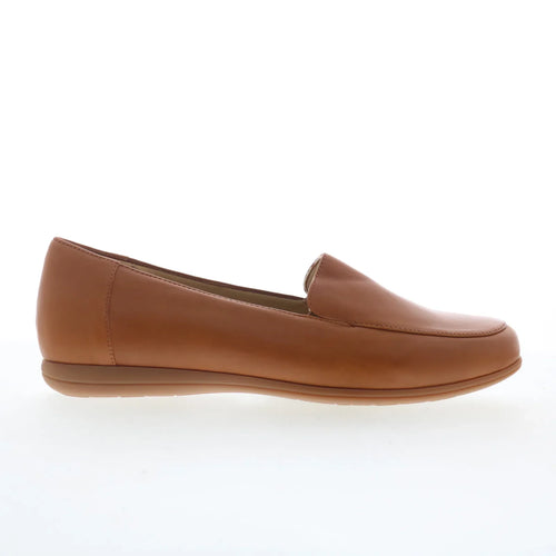Trotters Deanna T2055-215 Womens Brown Leather Slip On Loafer Flats Shoes