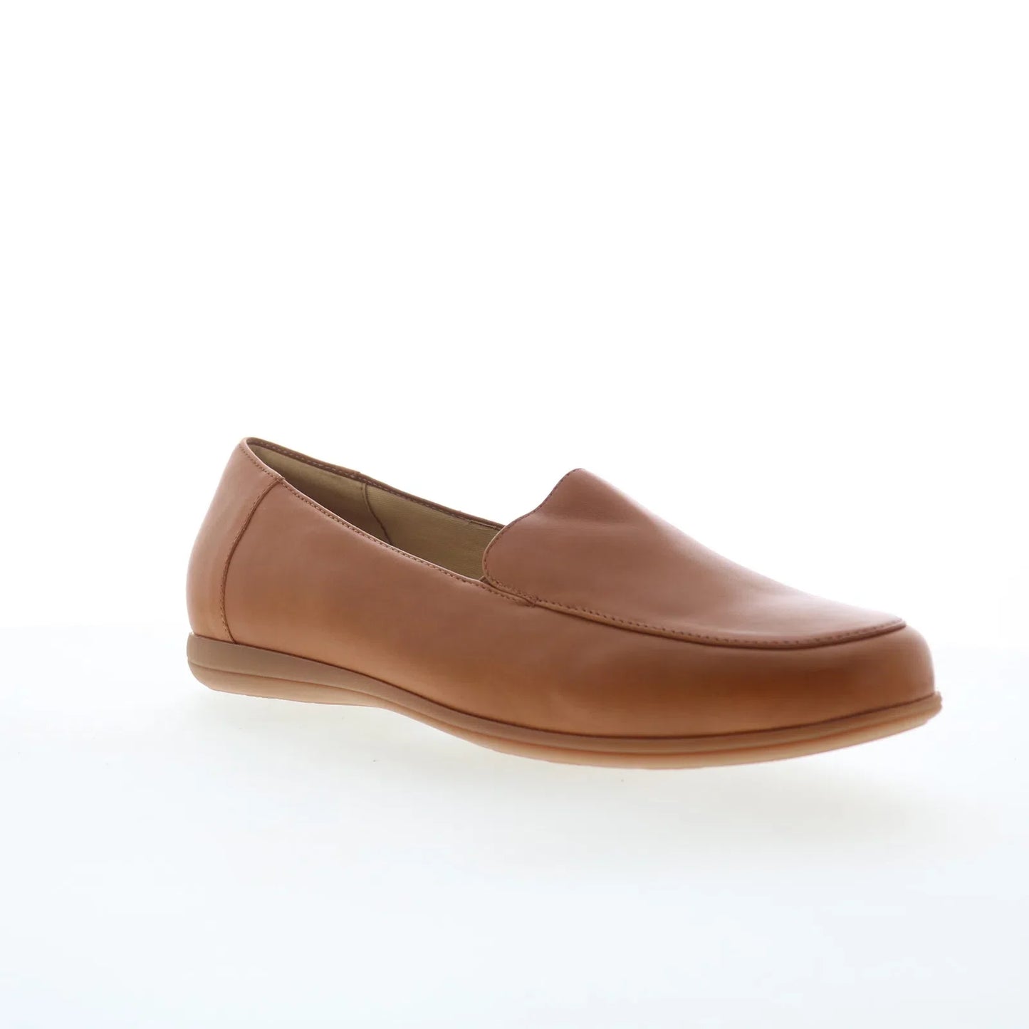 Trotters Deanna T2055-215 Womens Brown Leather Slip On Loafer Flats Shoes