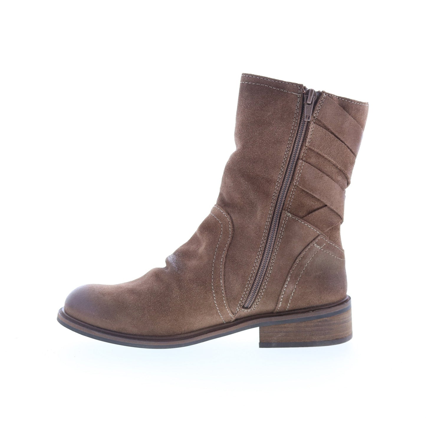 Miz Mooz Demy Womens Brown Suede Zipper Casual Dress Boots