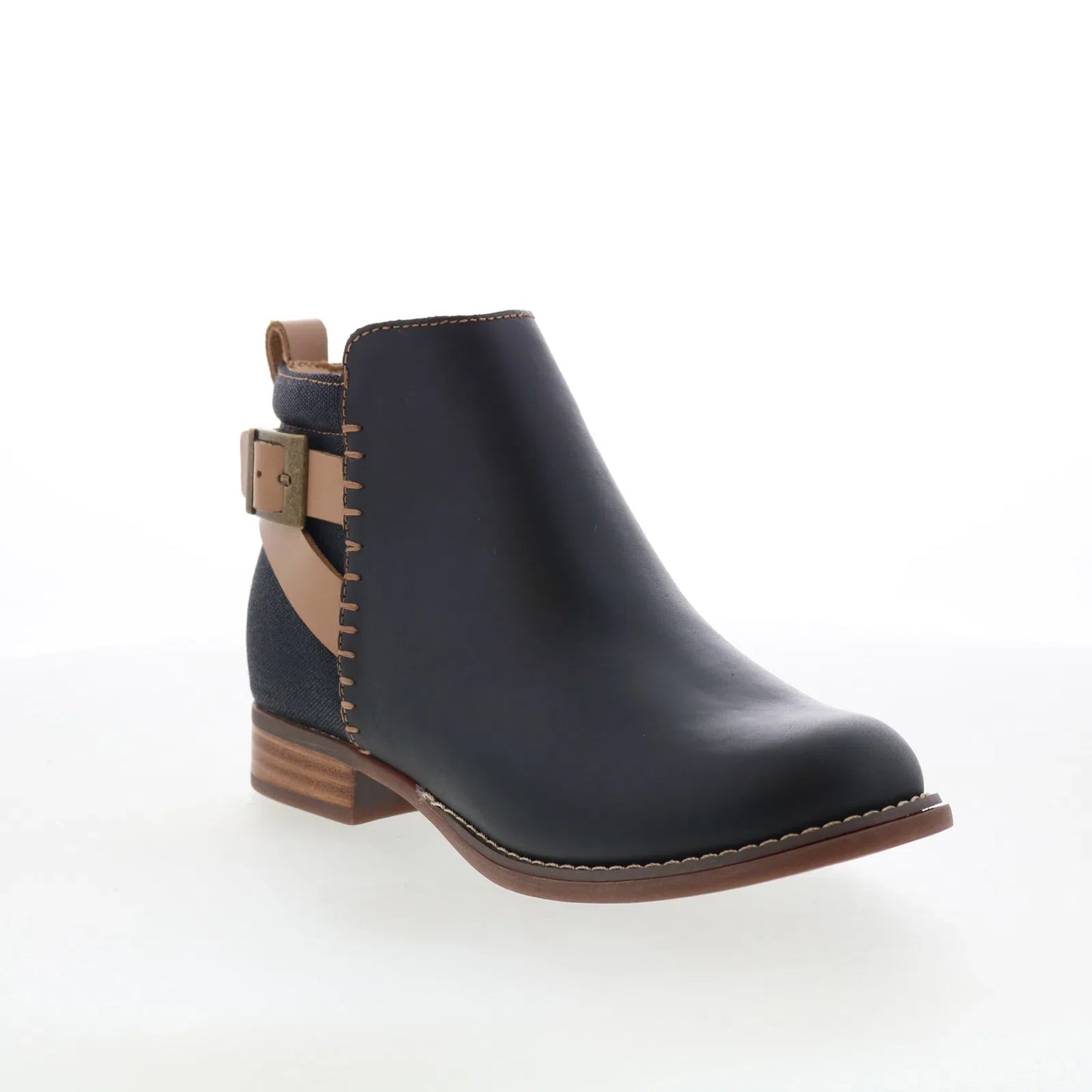 Spenco Dove Creek Boots SP1002BLK Womens Black Leather Ankle & Booties Boots