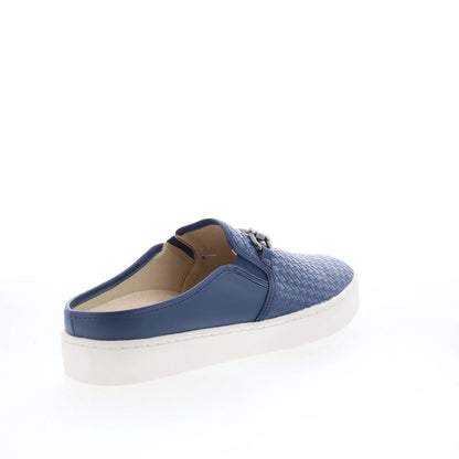 Spenco Durham Slide SP1038NVY Womens Blue Synthetic Slip On Clog Flats Shoes