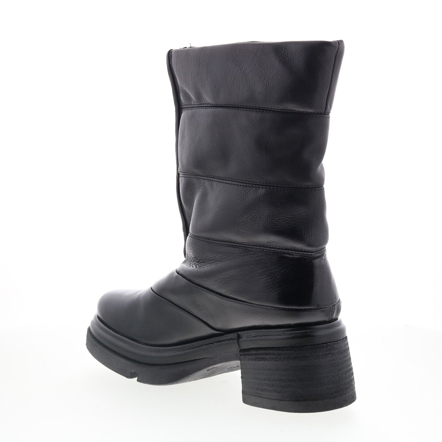 A.S. 98 Edwin Womens Black Leather Zipper Casual Dress Boots