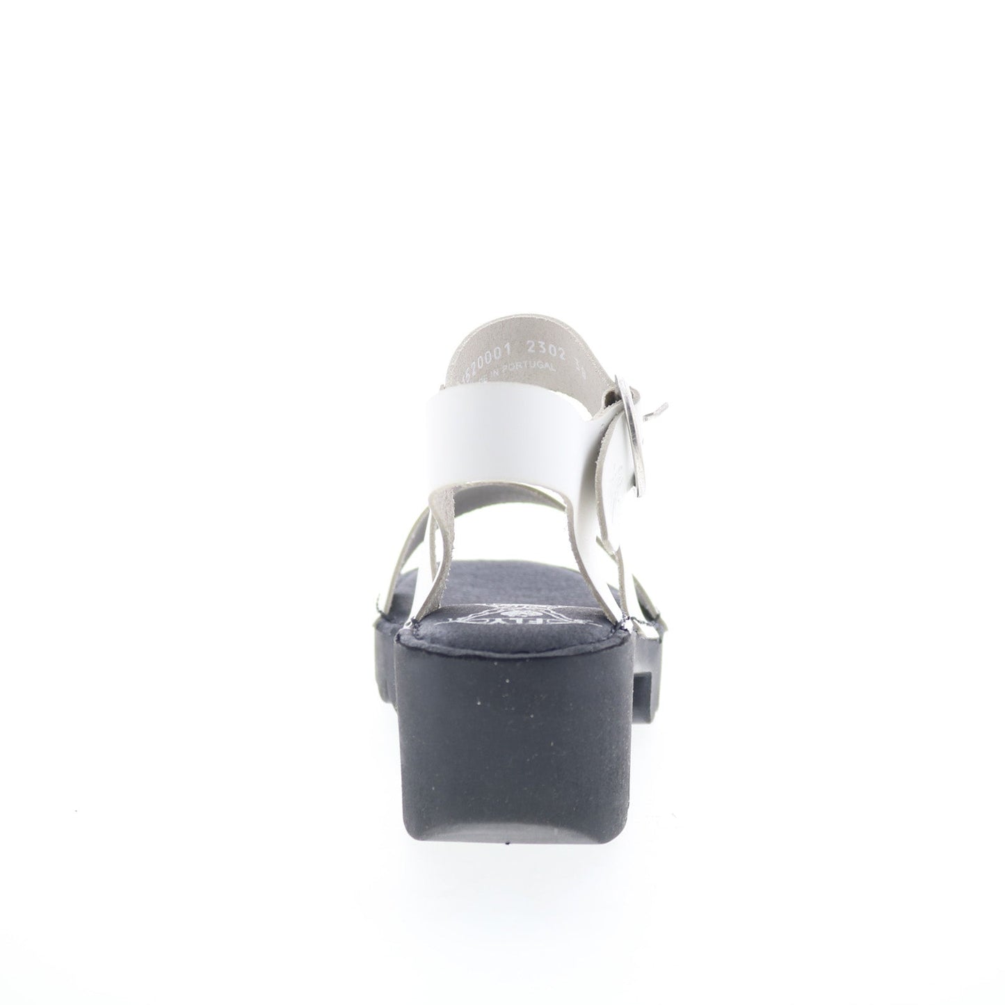 Fly London Egly EGLY520FLY-001 Womens White Leather Heeled Sandals Shoes