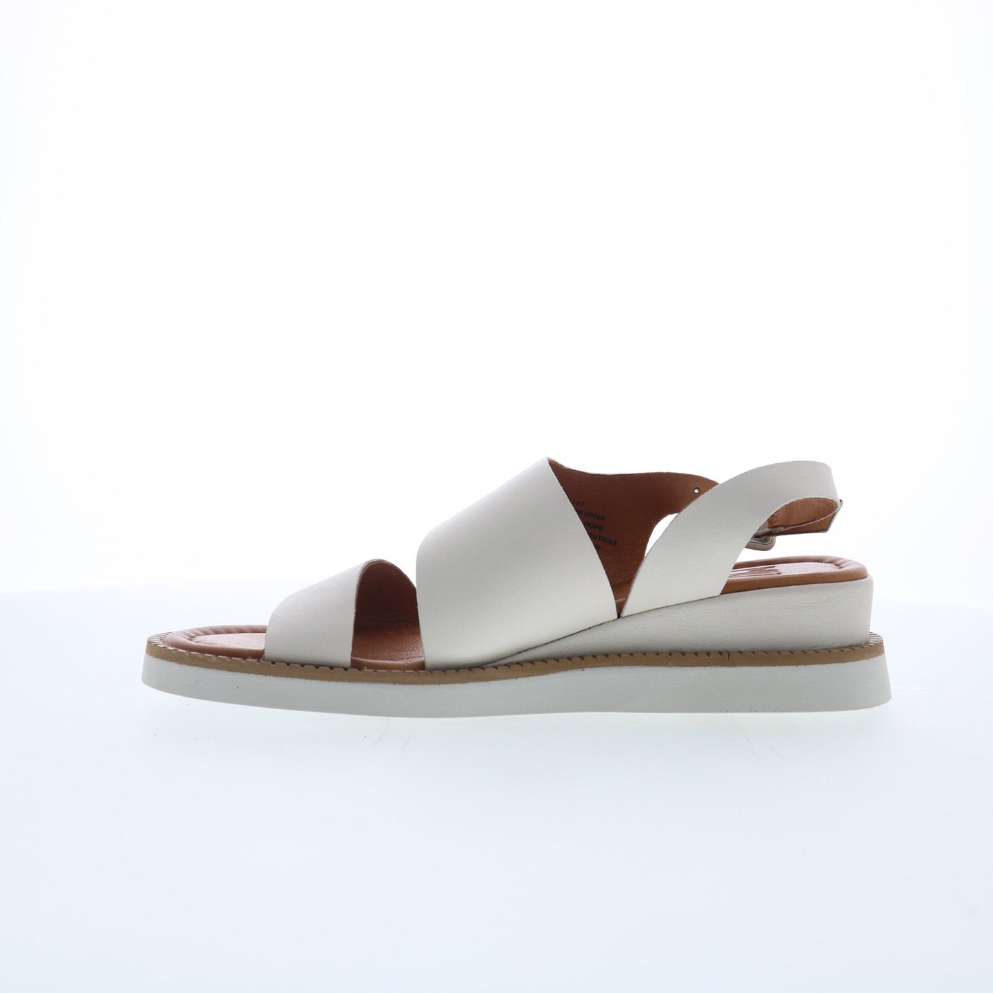 Miz Mooz Elliot Womens Beige Leather Hook & Loop Strap Sandals Shoes
