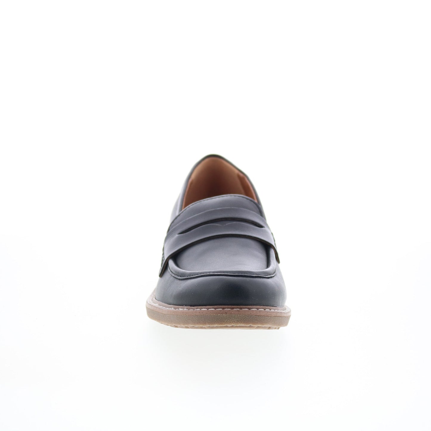 Earth Javas ETJAVAS Womens Brown Leather Loafers & Slip Ons Penny Shoes