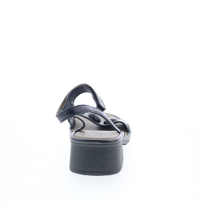 Fly London Exie EXIE487FLY-003 Womens Black Heeled Sandals Shoes