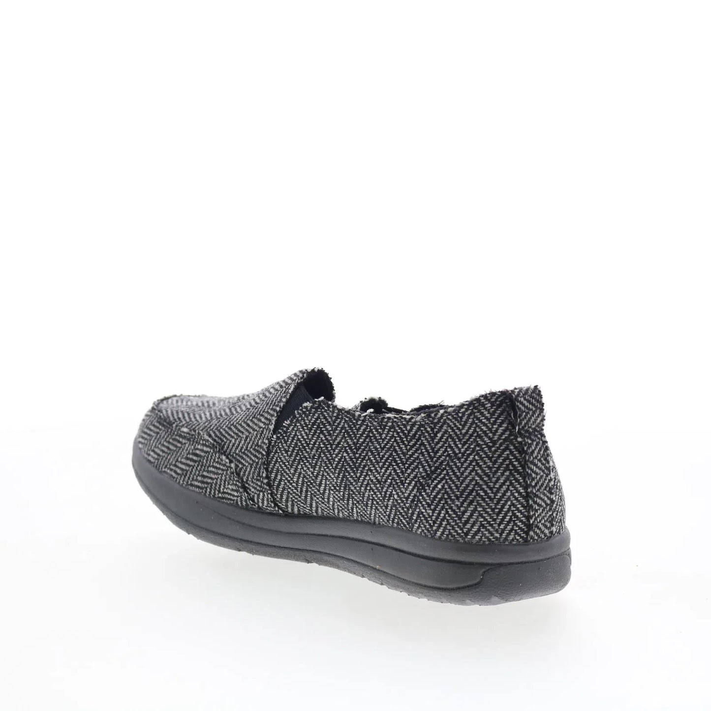 Minnetonka Expanse 61084 Womens Black Canvas Slip On Loafer Flats Shoes