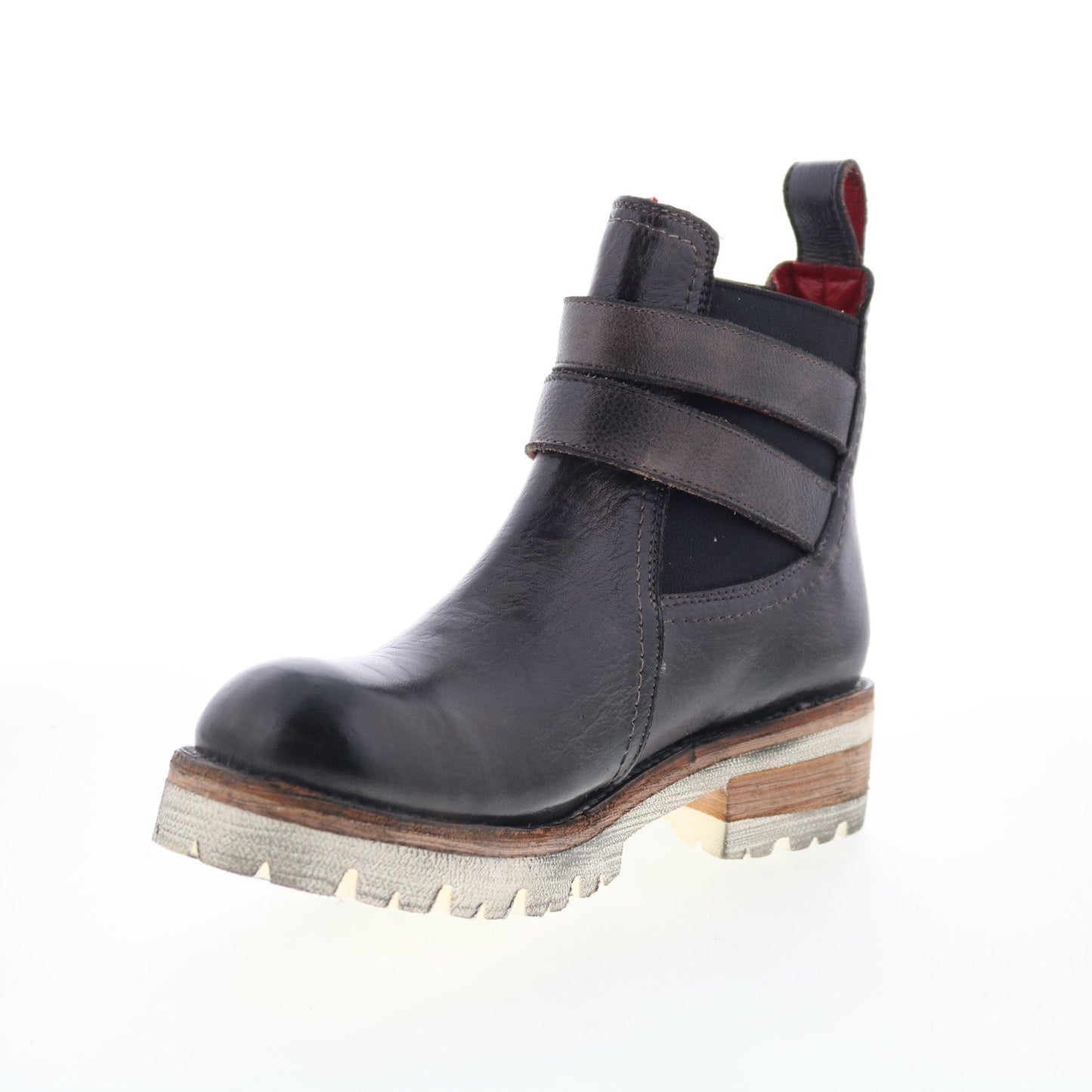 Bed Stu Ginger F393019 Womens Black Leather Hook & Loop Casual Dress Boots