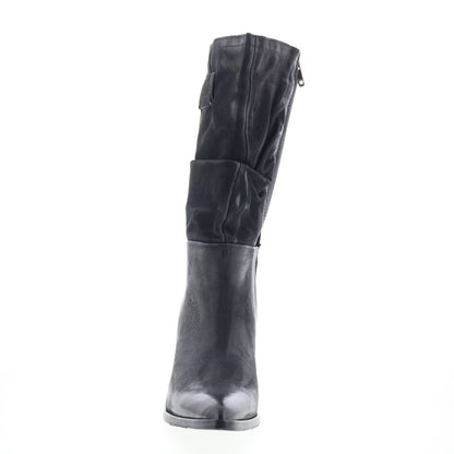 A.S. 98 Faron Womens Black Leather Zipper Casual Dress Boots