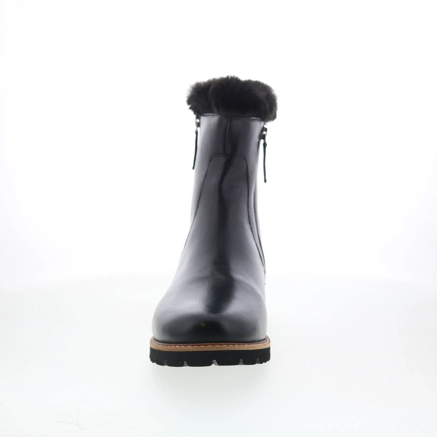 Trotters Forever T2362-001 Womens Black Leather Zipper Casual Dress Boots