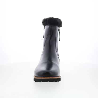 Trotters Forever T2362-001 Womens Black Leather Zipper Casual Dress Boots