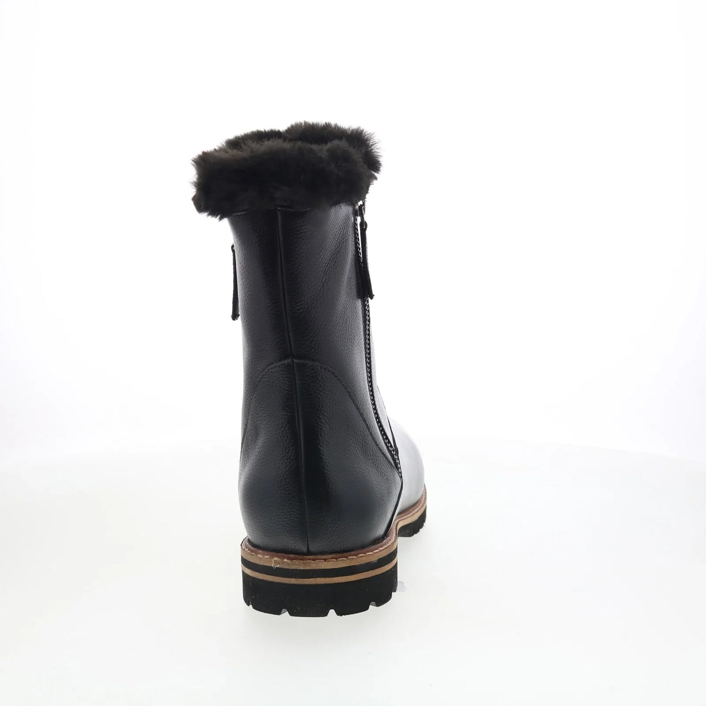 Trotters Forever T2362-001 Womens Black Leather Zipper Casual Dress Boots
