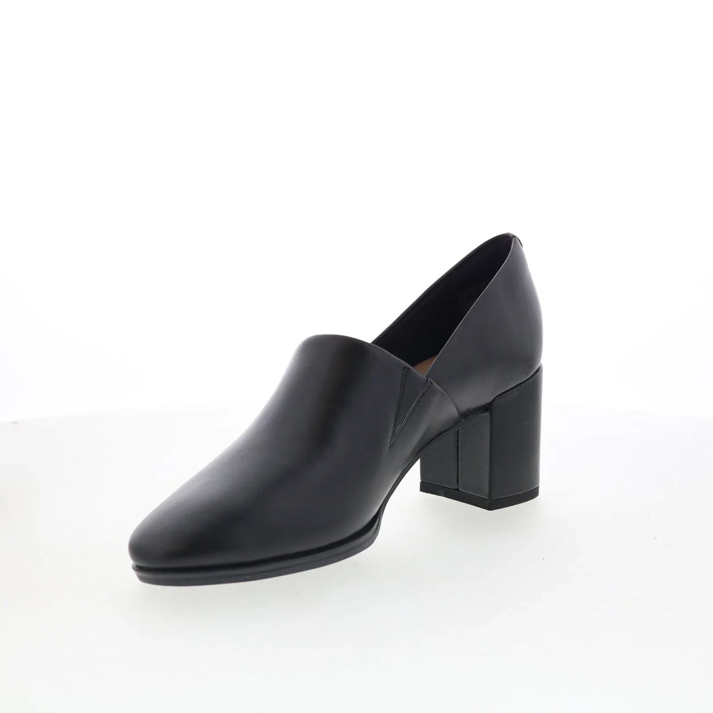 Clarks Freva 55 Lily 26172053 Womens Black Leather Slip On Pumps Heels Shoes