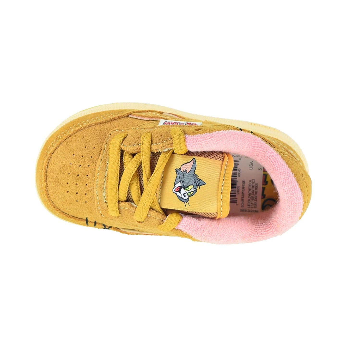 Reebok Tom And Jerry Club C Revenge Toddler Shoes Bold Brass-Quiet Pink