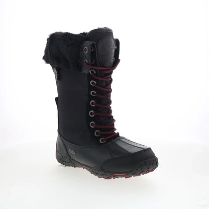 Pajar Genevieve 53162 Womens Black Leather Lace Up Casual Dress Boots
