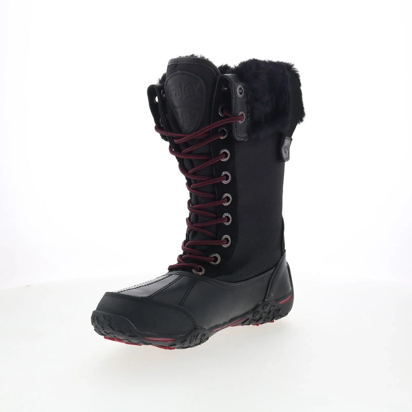 Pajar Genevieve 53162 Womens Black Leather Lace Up Casual Dress Boots