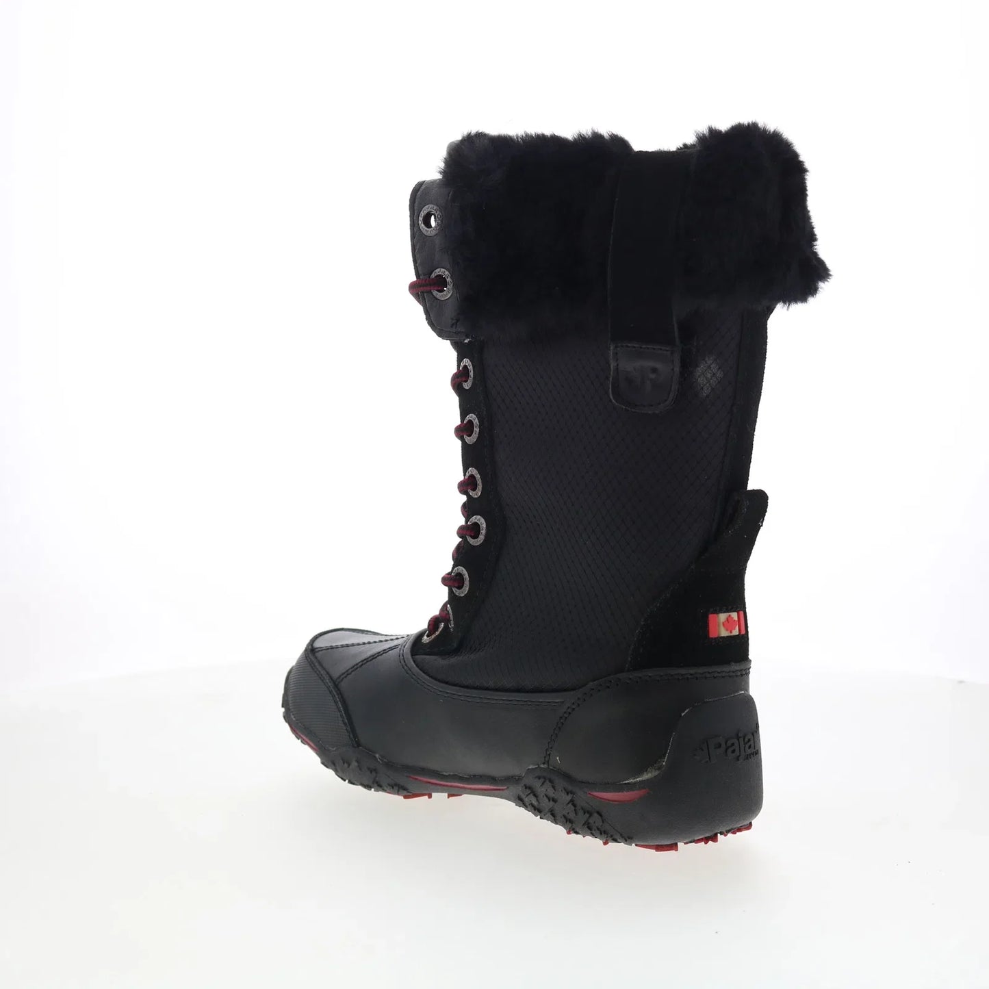 Pajar Genevieve 53162 Womens Black Leather Lace Up Casual Dress Boots
