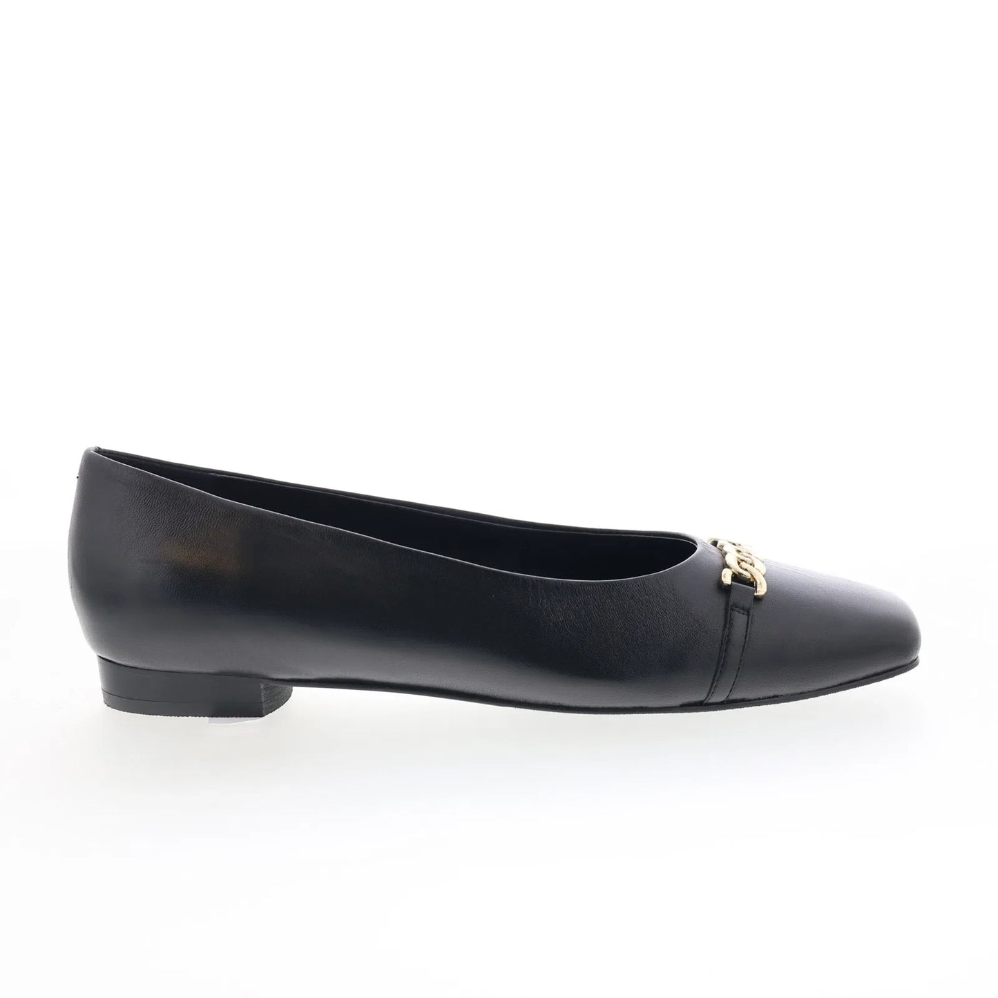 Trotters Harmony T2250-001 Womens Black Leather Slip On Ballet Flats Shoes