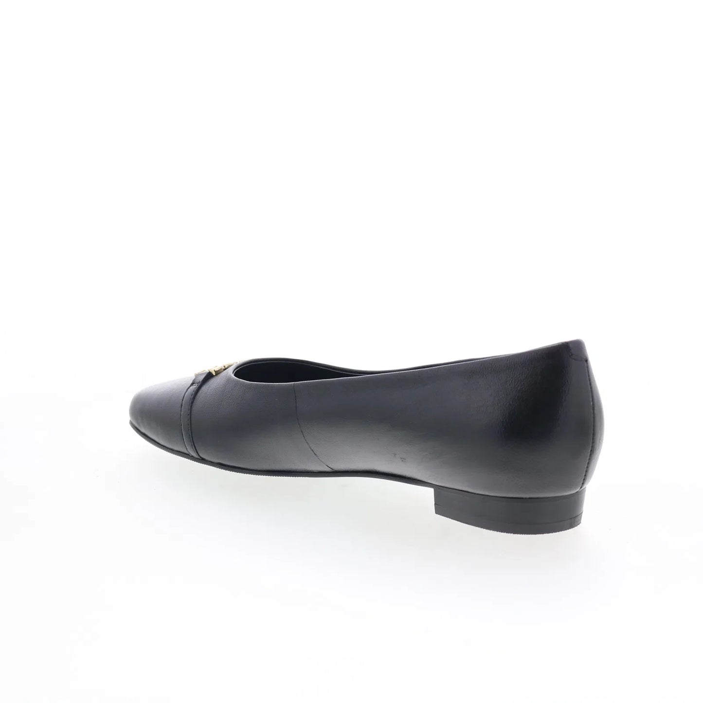Trotters Harmony T2250-001 Womens Black Leather Slip On Ballet Flats Shoes