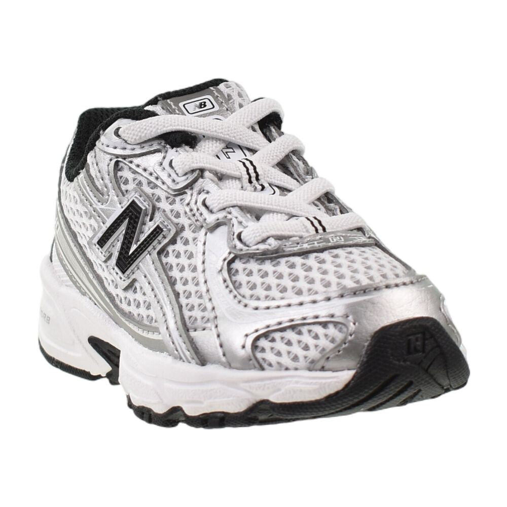 New Balance 740 Bungee Lace Toddlers' Shoes White/Silver Metallic/Black