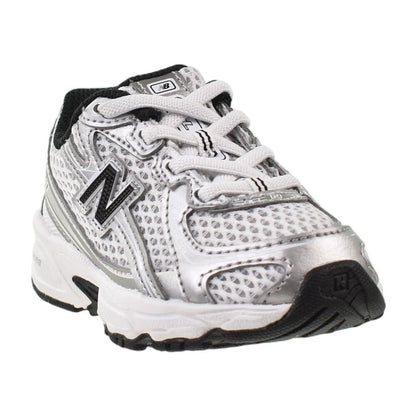 New Balance 740 Bungee Lace Toddlers' Shoes White/Silver Metallic/Black