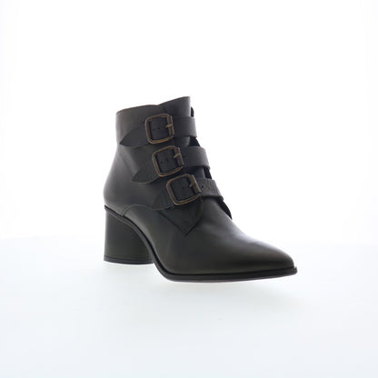 Miz Mooz Janae Womens Black Leather Zipper Ankle & Booties Boots
