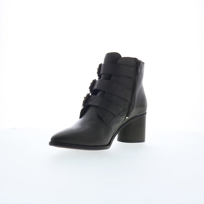 Miz Mooz Janae Womens Black Leather Zipper Ankle & Booties Boots