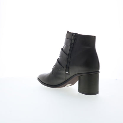 Miz Mooz Janae Womens Black Leather Zipper Ankle & Booties Boots