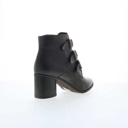Miz Mooz Janae Womens Black Leather Zipper Ankle & Booties Boots