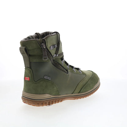Pajar Janah 52558 Womens Green Suede Lace Up Ankle & Booties Boots
