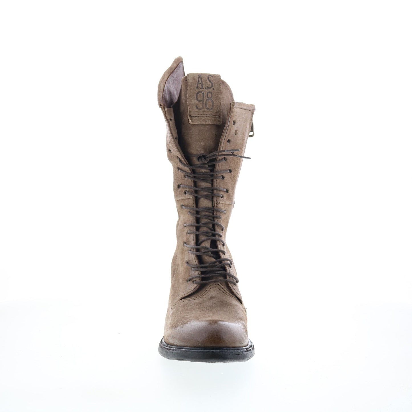 A.S. 98 Jasper Womens Gray Leather Zipper Casual Dress Boots