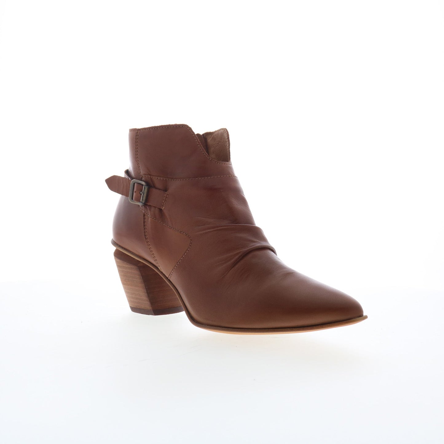 Miz Mooz Joella Womens Brown Leather Zipper Ankle & Booties Boots