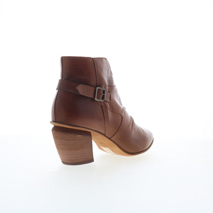 Miz Mooz Joella Womens Brown Leather Zipper Ankle & Booties Boots
