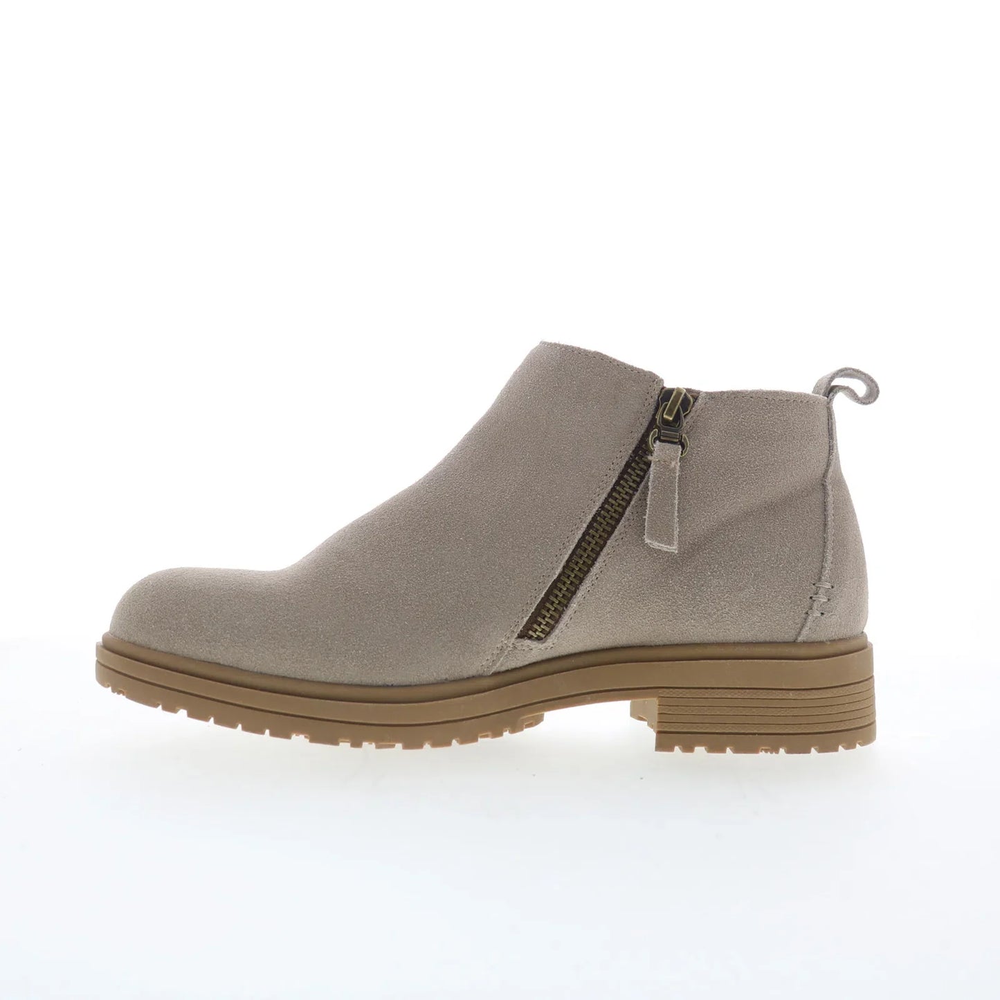 Minnetonka Joyelle 82017 Womens Gray Suede Zipper Ankle & Booties Boots