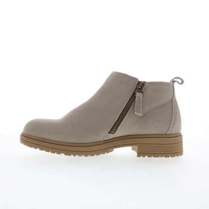 Minnetonka Joyelle 82017 Womens Gray Suede Zipper Ankle & Booties Boots