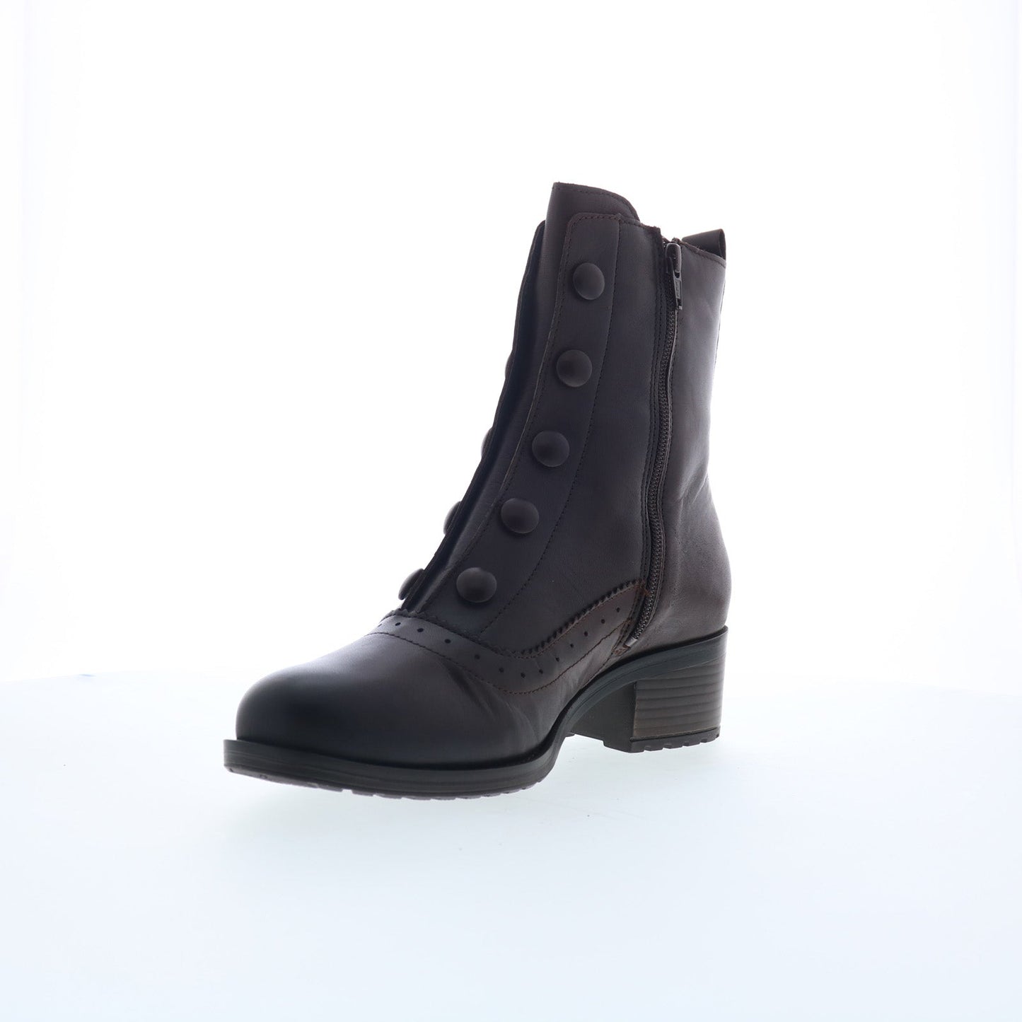 Miz Mooz Jozie Womens Brown Leather Zipper Ankle & Booties Boots