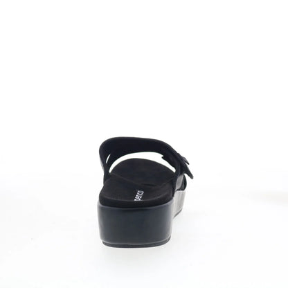 Spenco Karla Wedge SP1082BLK Womens Black Synthetic Slides Sandals Shoes