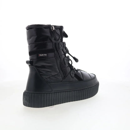 Pajar Kayden PDPAB00589.01 Womens Black Canvas Slip On Casual Dress Boots