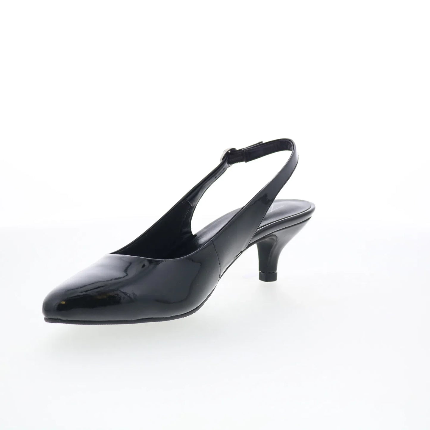 Trotters Keely T1907-005 Womens Black Patent Leather Slingback Heels Shoes