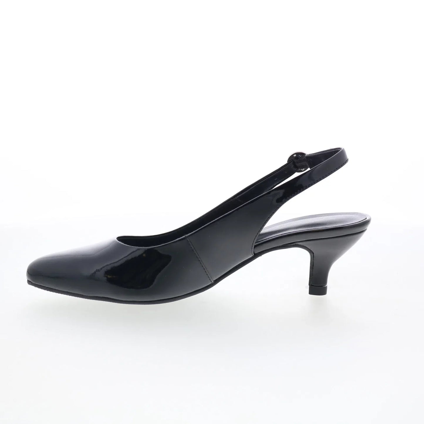 Trotters Keely T1907-005 Womens Black Patent Leather Slingback Heels Shoes