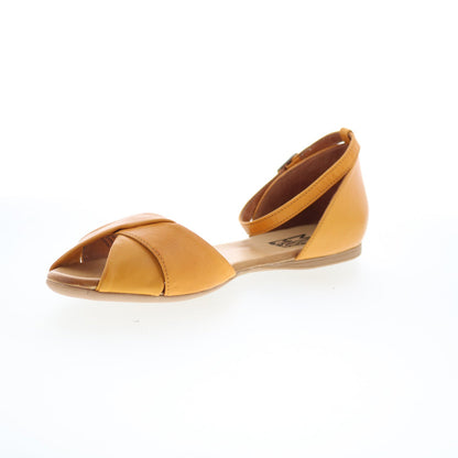 Miz Mooz Kendria Womens Brown Leather Hook & Loop Strap Sandals Shoes
