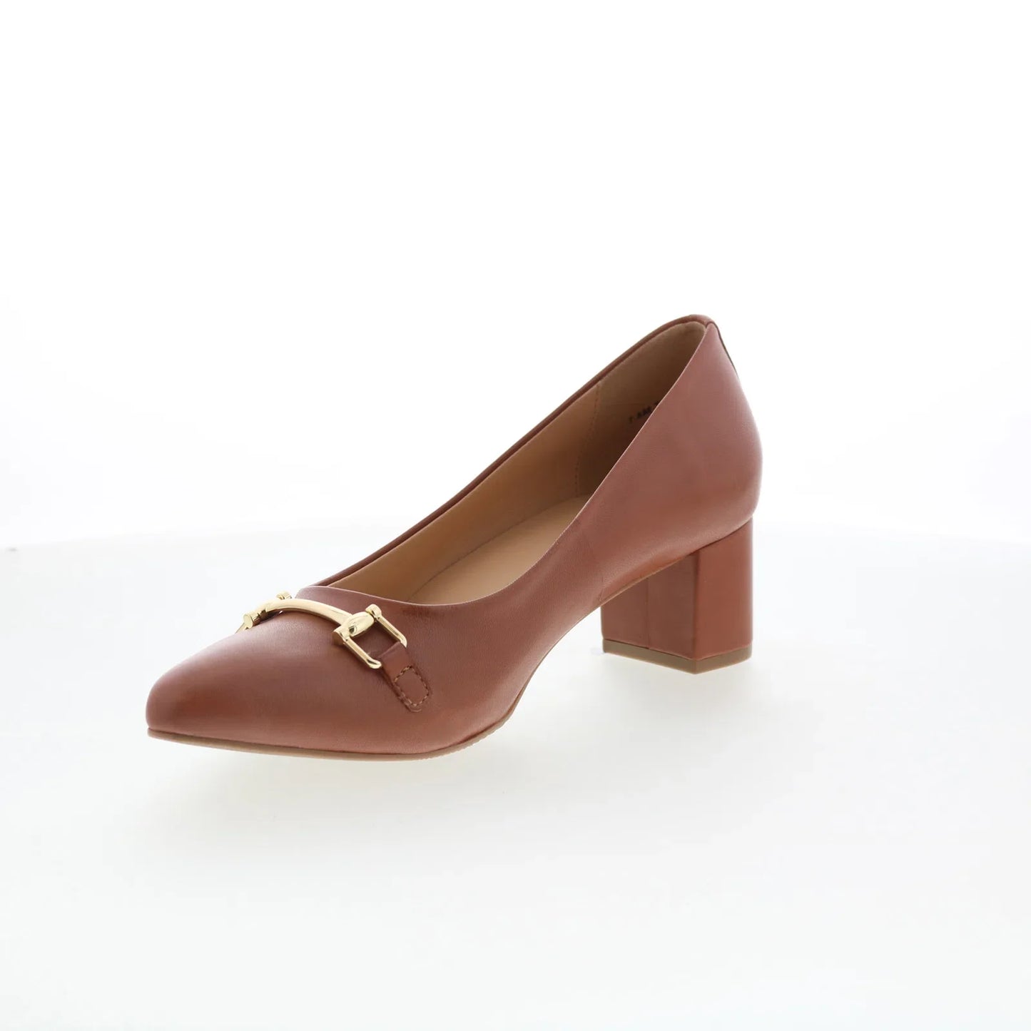 Trotters Kenzie T2259-215 Womens Brown Leather Slip On Pumps Heels Shoes