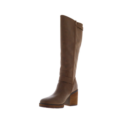Korks Karalyn KR0024206 Womens Brown Leather Zipper Casual Dress Boots