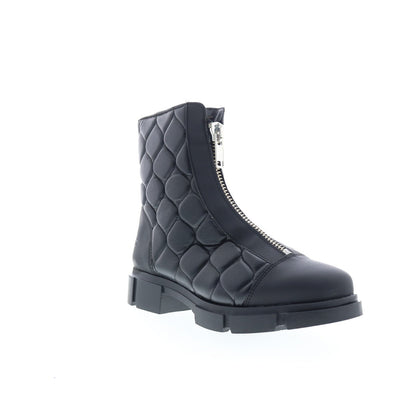 Bos. & Co. Lane Womens Black Leather Zipper Casual Dress Boots