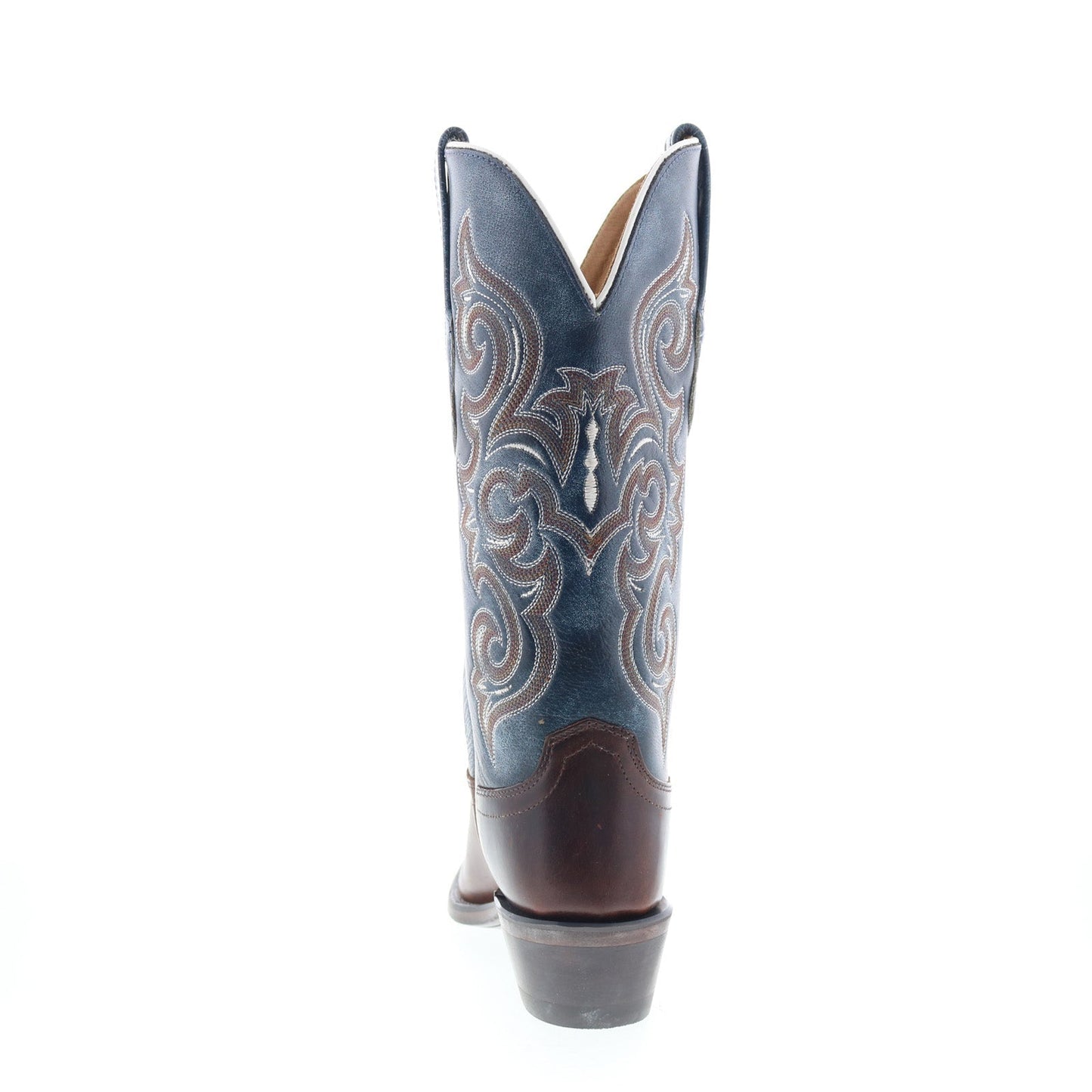 Jama Old West LF1556 Womens Brown Leather Slip On Cowboy Western Boots