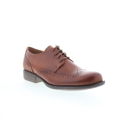 Miz Mooz Luthur Womens Brown Oxfords & Lace Ups Wingtip & Brogue Shoes