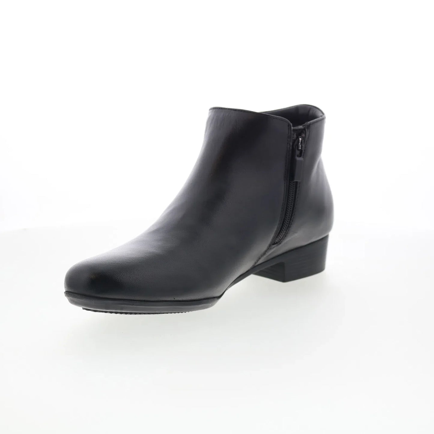 Trotters Mae T1762-001 Womens Black Leather Zipper Ankle & Booties Boots