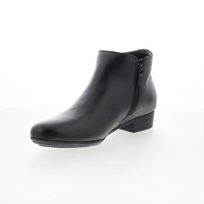Trotters Mae T1762-001 Womens Black Leather Zipper Ankle & Booties Boots